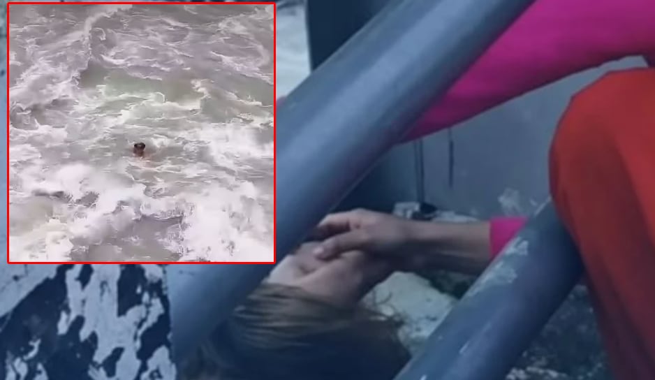 Arrestan a mujer tras ser captada en VIDEO arrojando a su perrito a un rio de fuertes corrientes
