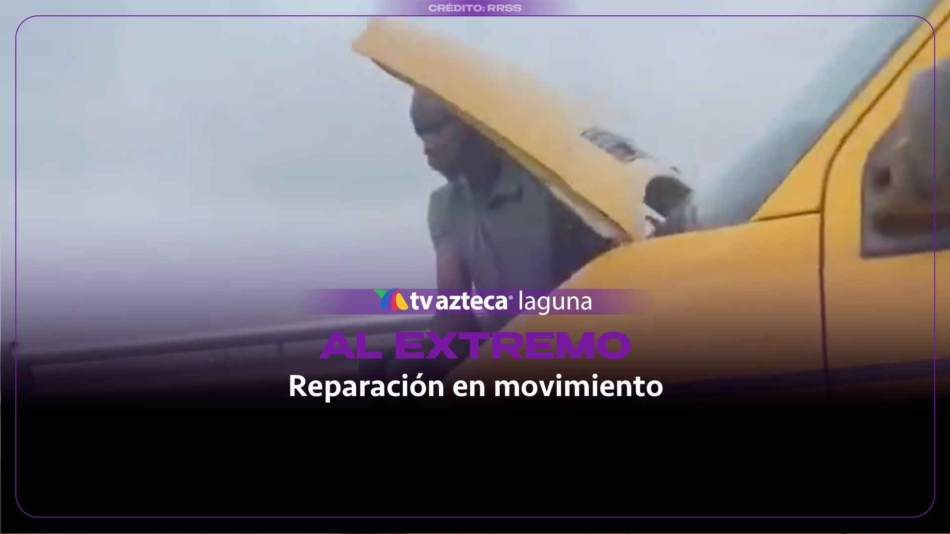 Mecánico arregla un autobús en pleno movimiento en la carretera | VIDEO