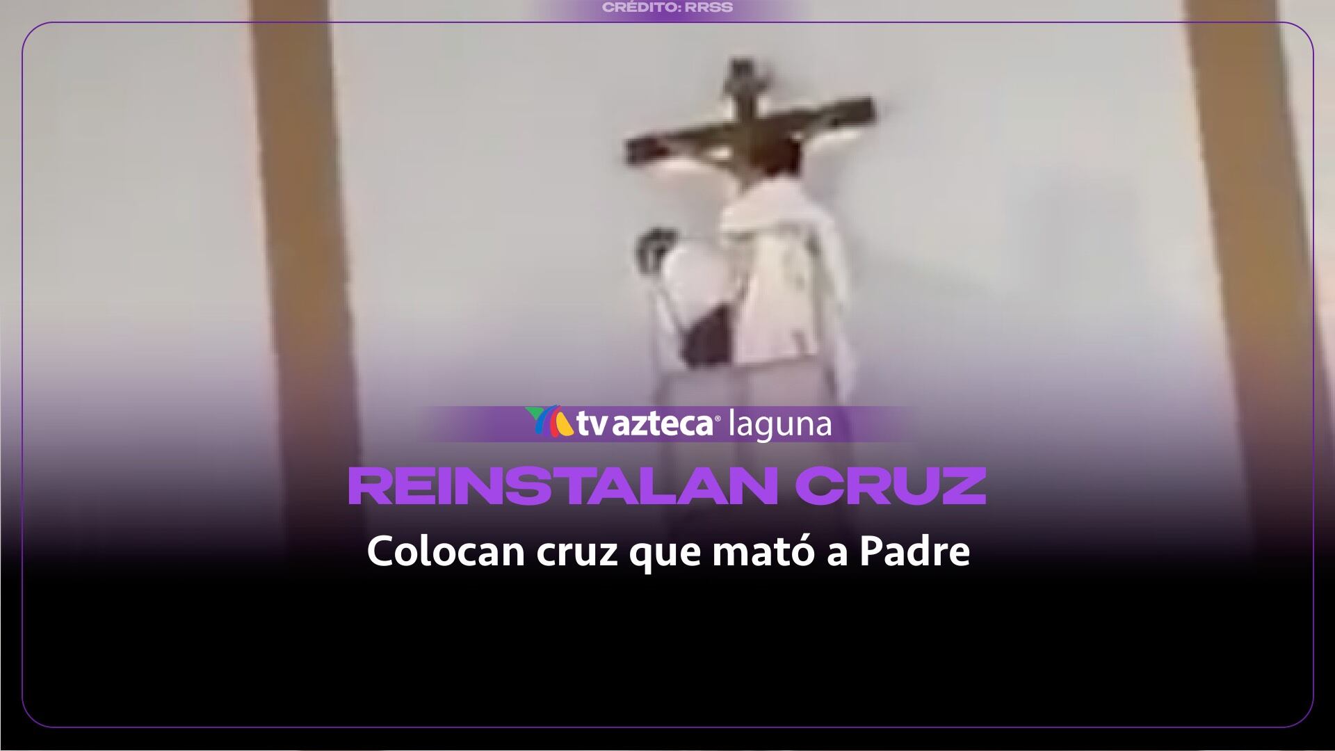 Reinstalan la cruz que provocó la muerte de un cura en plena misa | VIDEO