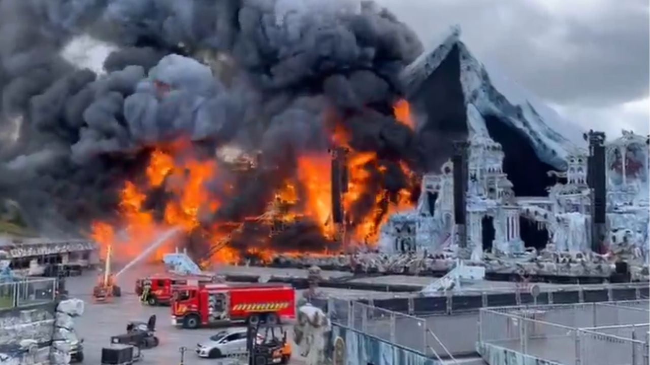 VIDEO | Incendio destruye escenario principal de Tomorrowland 2025 