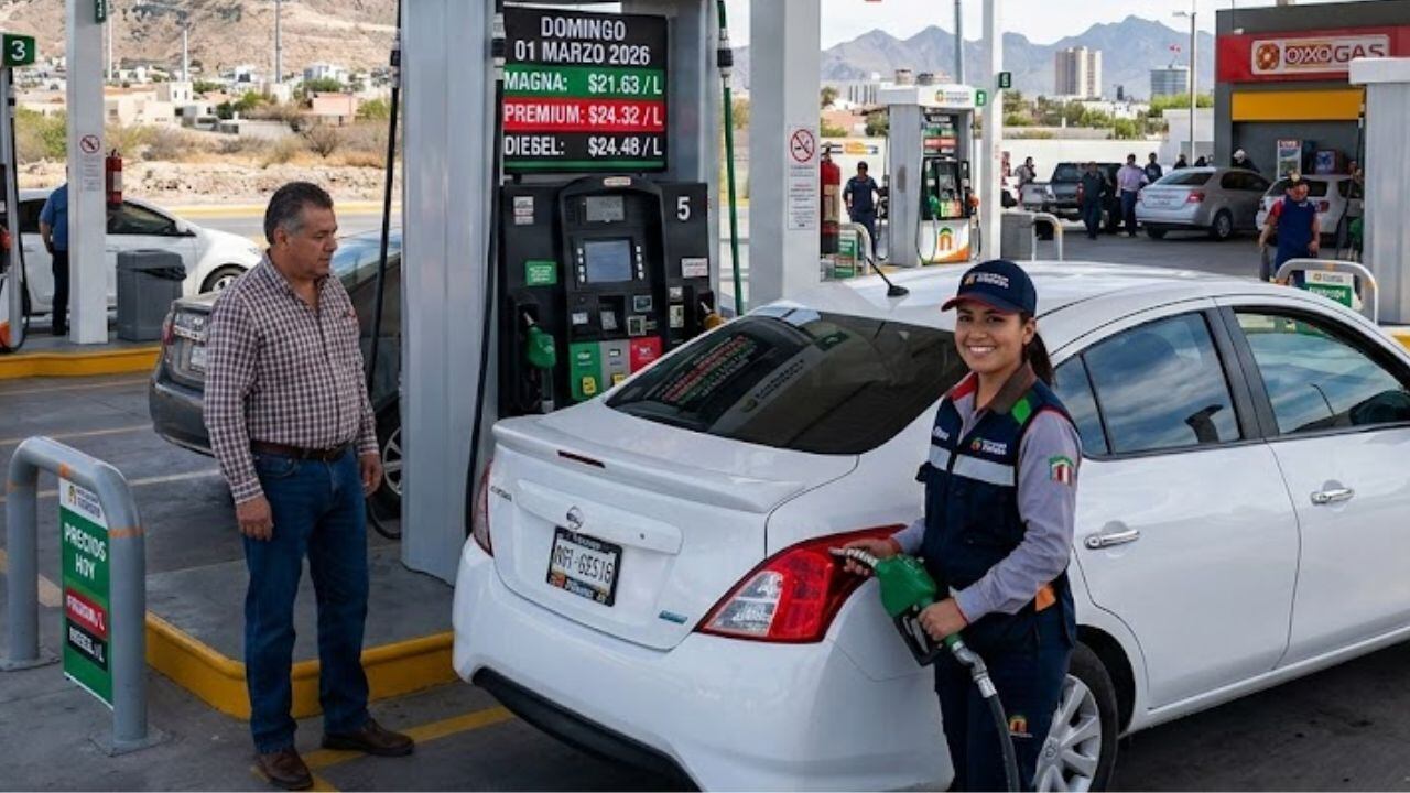 Precio de la gasolina en La Laguna hoy 1 de marzo de 2026