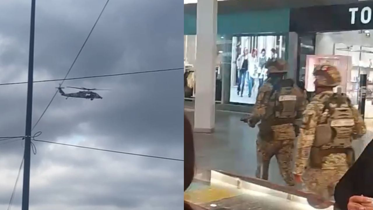 Movilización en plaza comercial de Durango deja detenidos, decomisan arsenal y sustancias