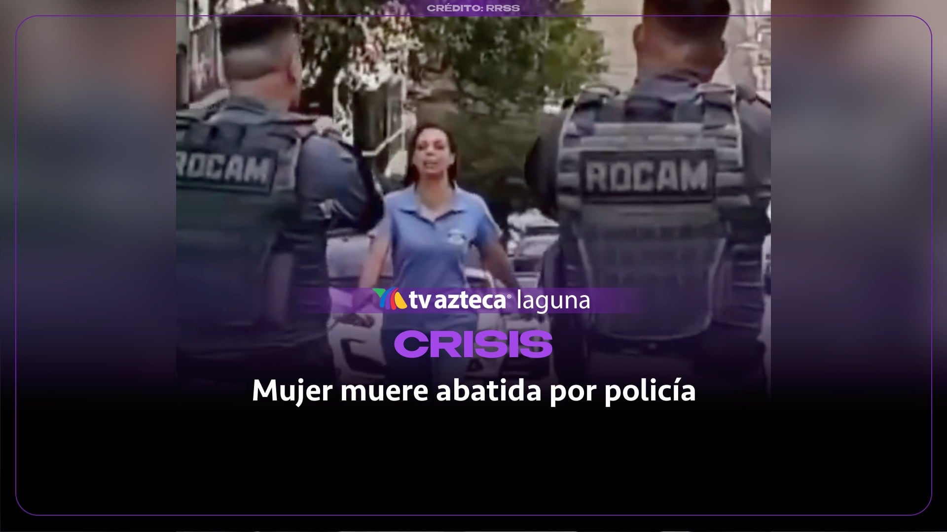 Mujer en crisis con cuchillo avanza hacia policías y muere abatida | VIDEO
