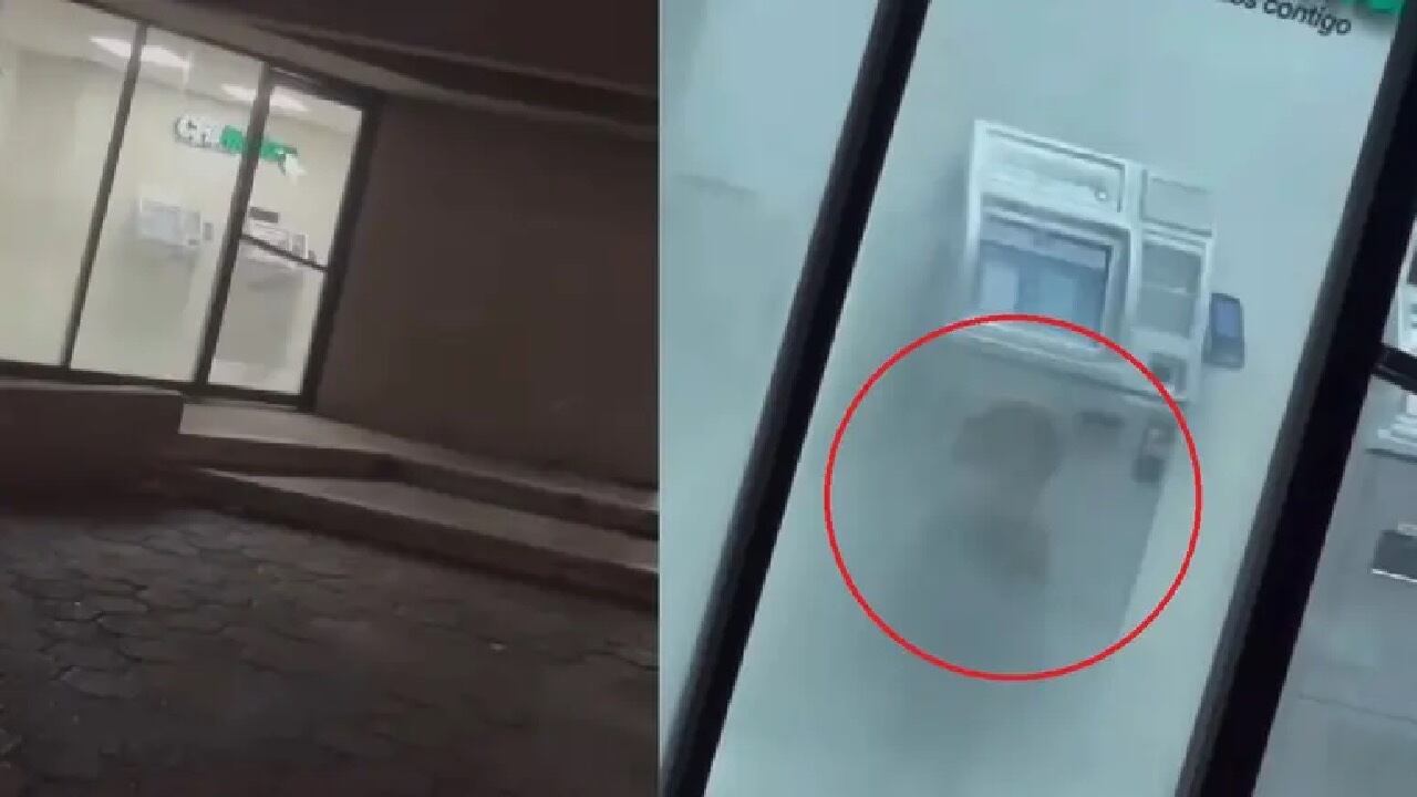 Puebla: Difunden silueta en un cajero por la noche