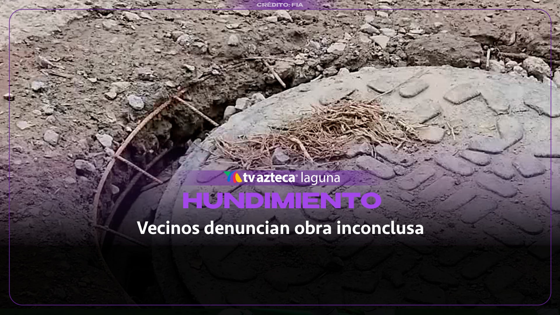 ¡Un auténtico dolor de cabeza! Denuncian hundimiento y alcantarilla suelta tras obras de drenaje en Lerdo