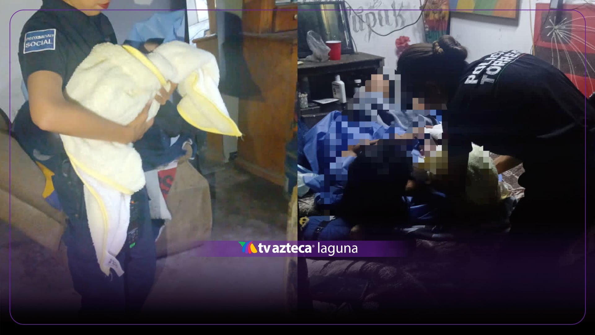 Mujer de 21 años da a luz en su casa en Torreón; su bebé nació a los ocho meses de embarazo