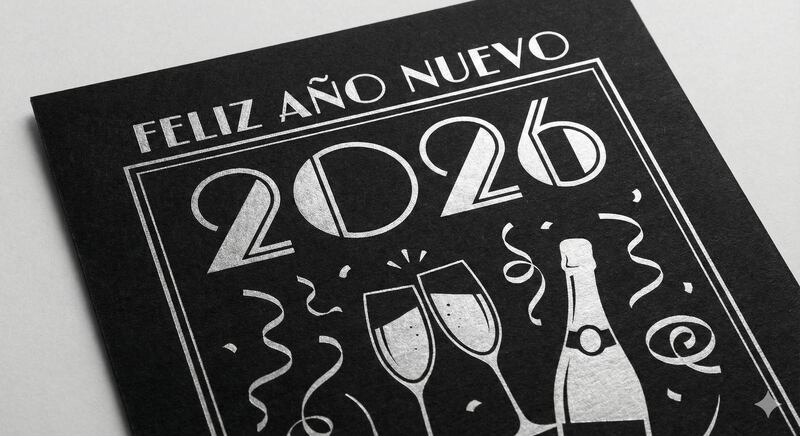 Feliz Año Nuevo Estilo Art Decó Minimalista