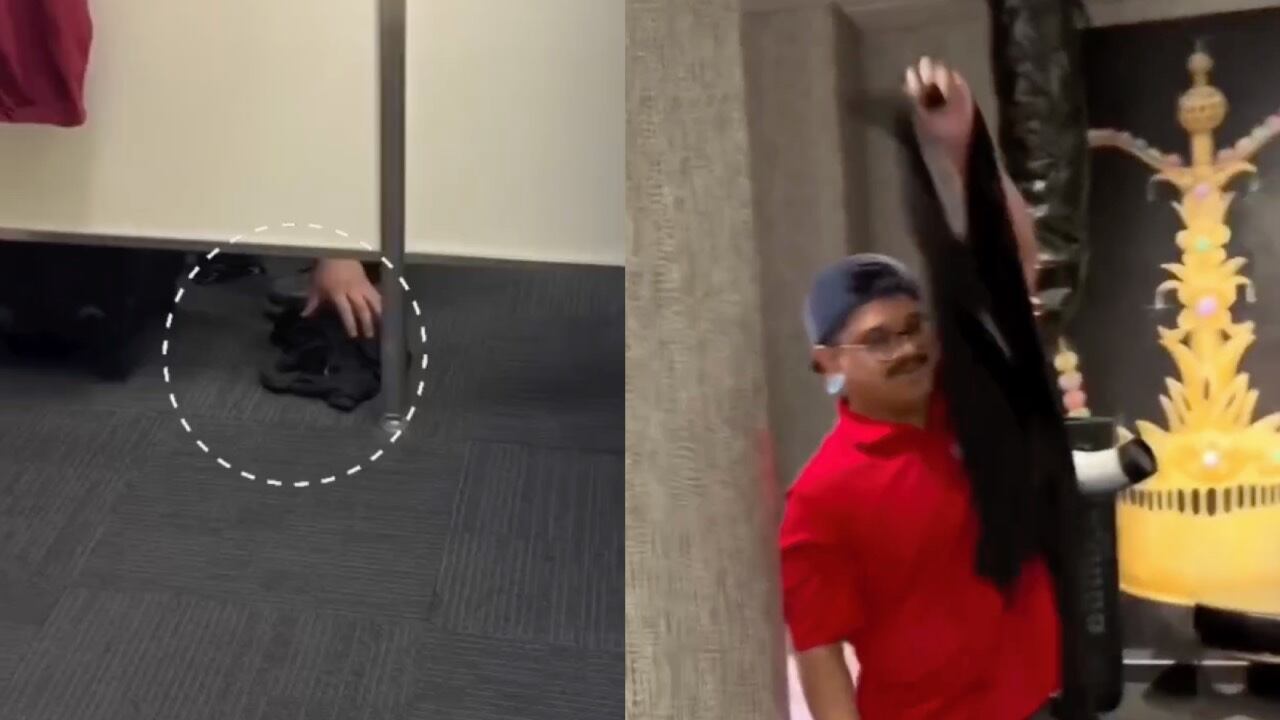  ¡Indignante! Sujeto graba a mujer en probador de ropa con celular | VIDEO