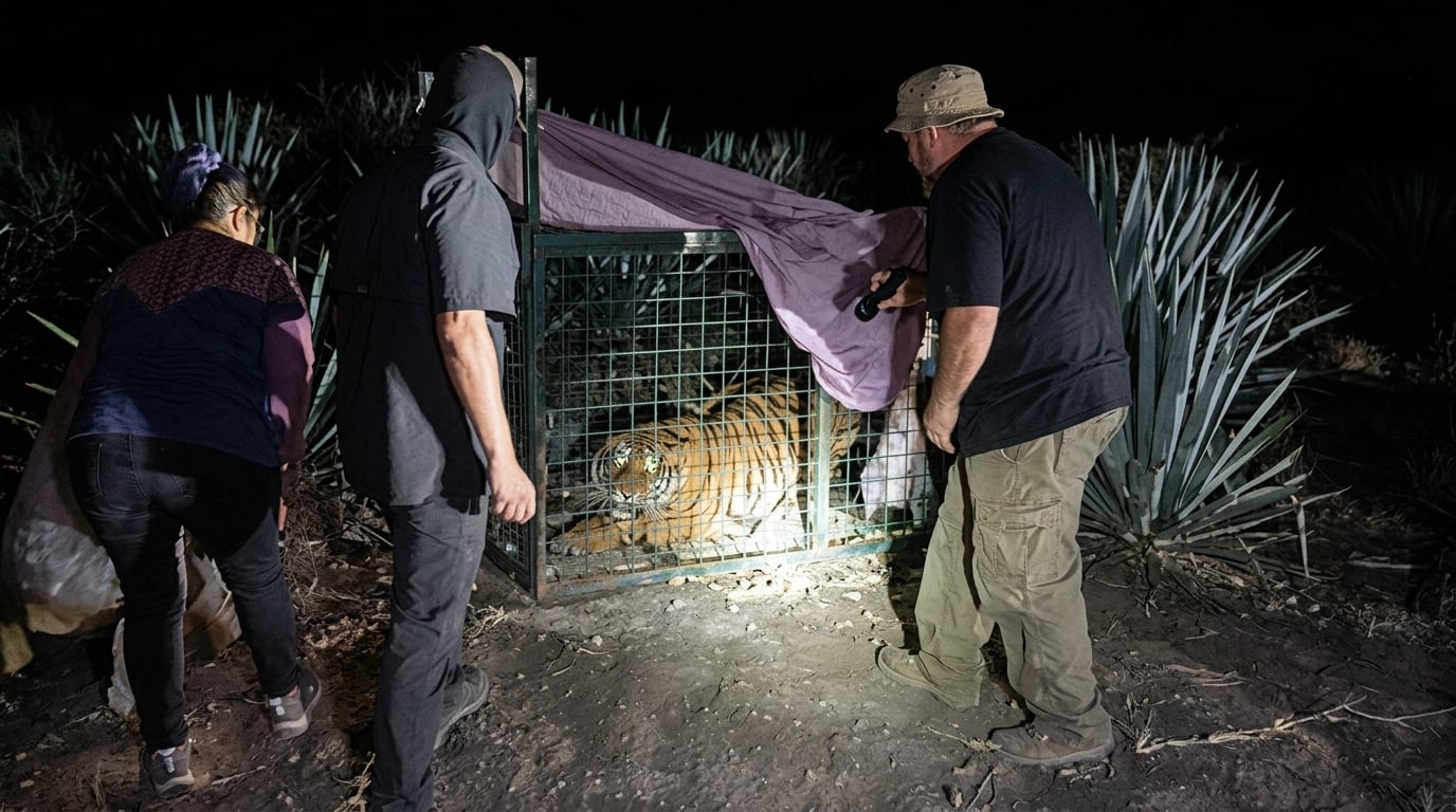 VIDEO del momento exacto en que capturan a la tigresa que atemorizaba a Jalisco