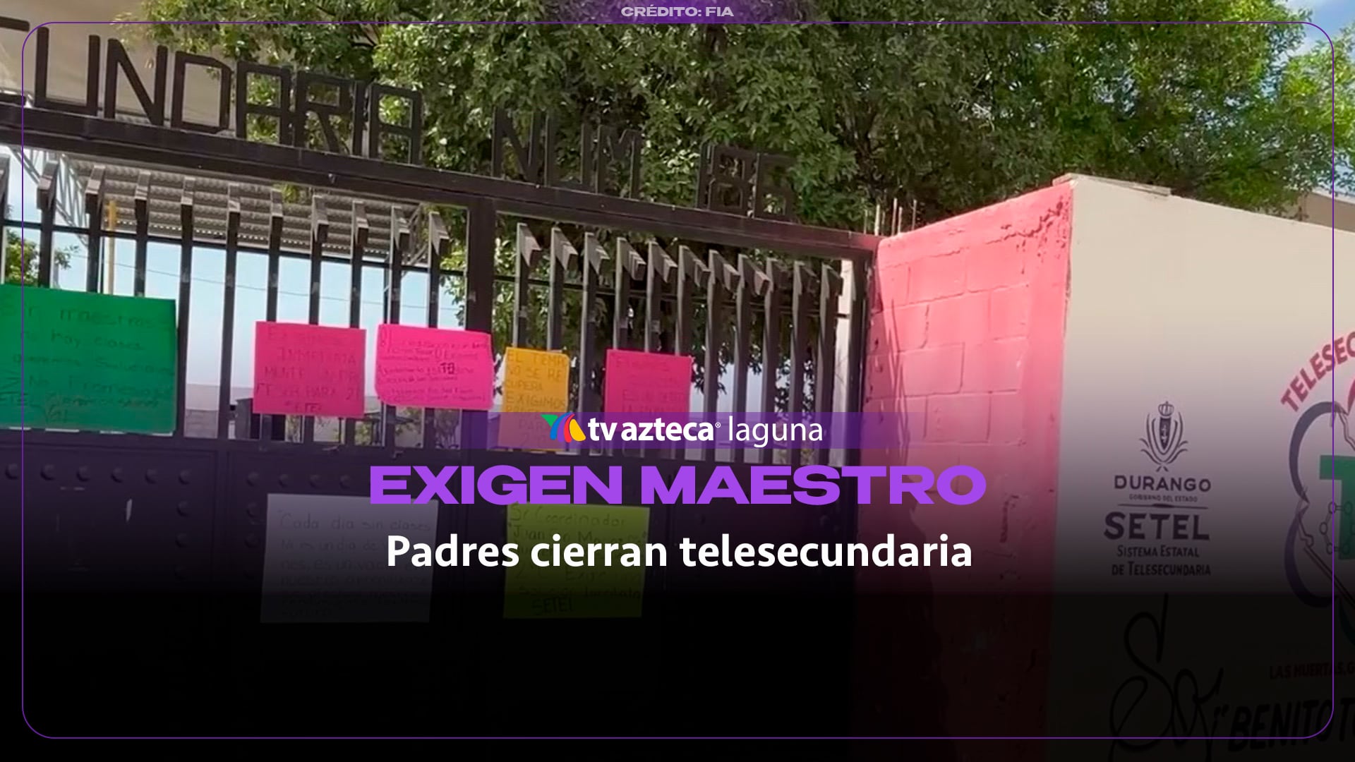 ¡Exigen un maestro! Padres de familia toman la Telesecundaria 186 en Las Huertas