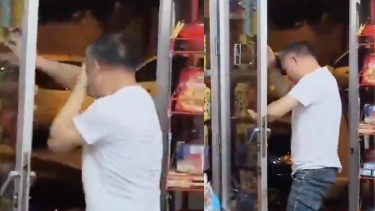 ¡Violento atraco! Disparan a comerciante en el ojo para robarle | VIDEO